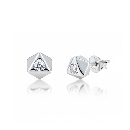 [LCR389B] PENDIENTES ORO BLANCO 18KL DIAMANTES