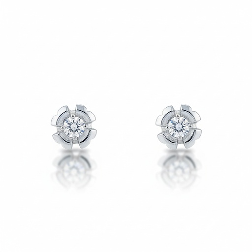 [LCR391B] PENDIENTES ORO BLANCO 18KL DIAMANTES