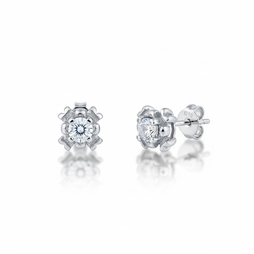 [LCR395B] PENDIENTES ORO BLANCO 18KL DIAMANTES