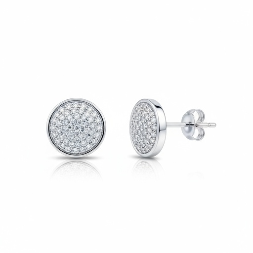 [LCR412B] PENDIENTES ORO BLANCO 18KL DIAMANTES