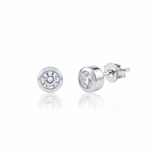 [LCR427B] PENDIENTES ORO BLANCO 18KL DIAMANTES