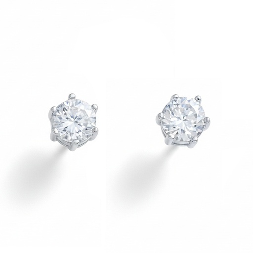 [LCR428B] PENDIENTES ORO BLANCO 18KL DIAMANTES