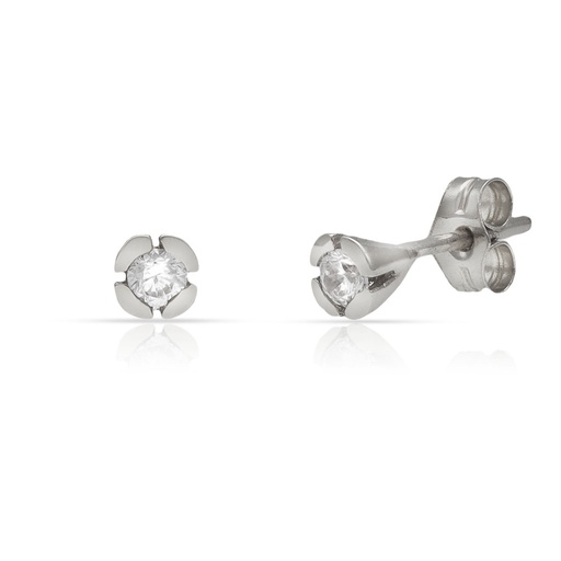 [LCR432B] PENDIENTES ORO BLANCO 18KL DIAMANTES