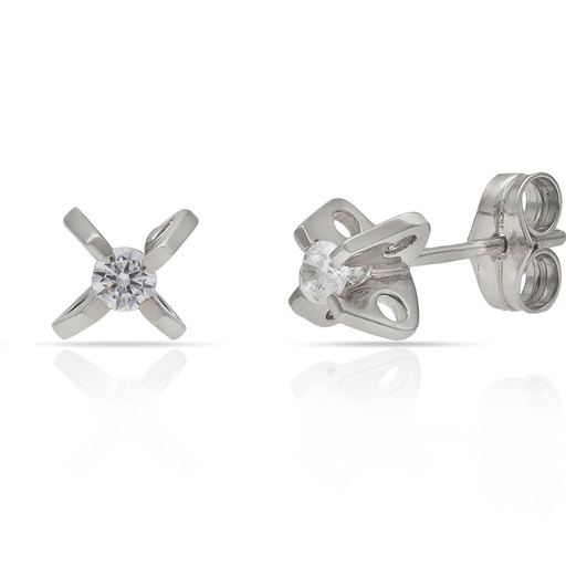 [LCR435B] PENDIENTES ORO BLANCO 18KL DIAMANTES