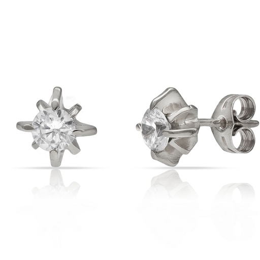 [LCR436B] PENDIENTES ORO BLANCO 18KL DIAMANTES