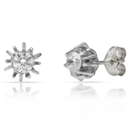 [LCR437B] PENDIENTES ORO BLANCO 18KL DIAMANTES
