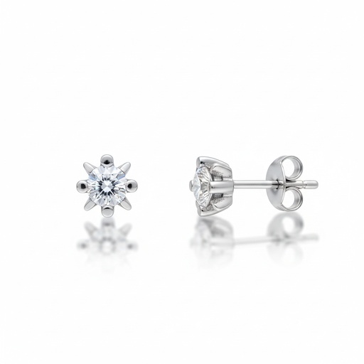 [LCR441B] PENDIENTES ORO BLANCO 18KL DIAMANTES