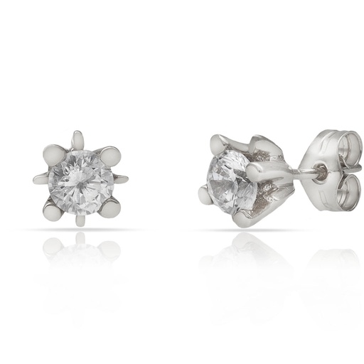 [LCR442B] PENDIENTES ORO BLANCO 18KL DIAMANTES