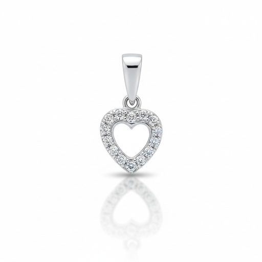 [LCR502B] COLGANTE ORO BLANCO 18KL DIAMANTES