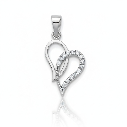 [LCR505B] COLGANTE ORO BLANCO 18KL DIAMANTES