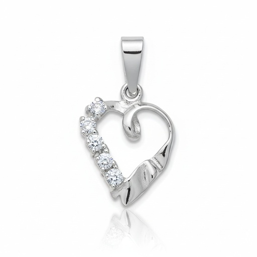 [LCR507B] COLGANTE ORO BLANCO 18KL DIAMANTES