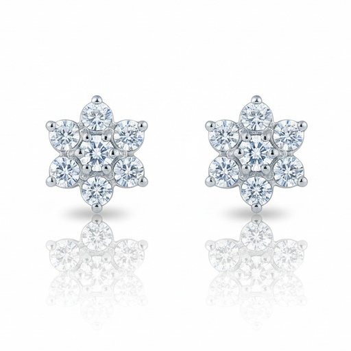 [LCR634BP] PENDIENTES ORO BLANCO 18KL DIAMANTES