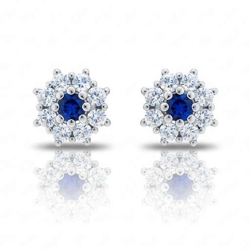 [LCR642BP] PENDIENTES ORO BLANCO 18KL DIAMANTES