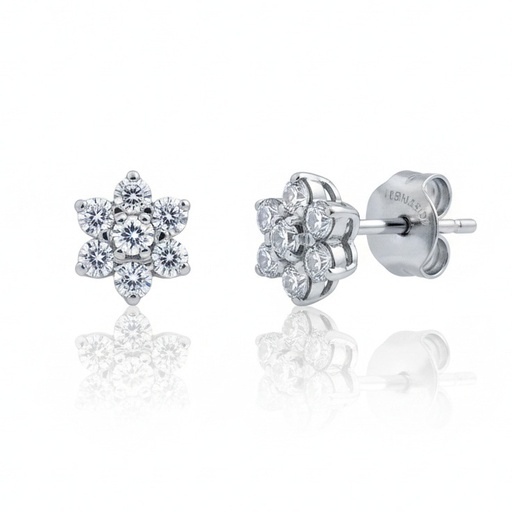 [LCR646BP] PENDIENTES ORO BLANCO 18KL DIAMANTES