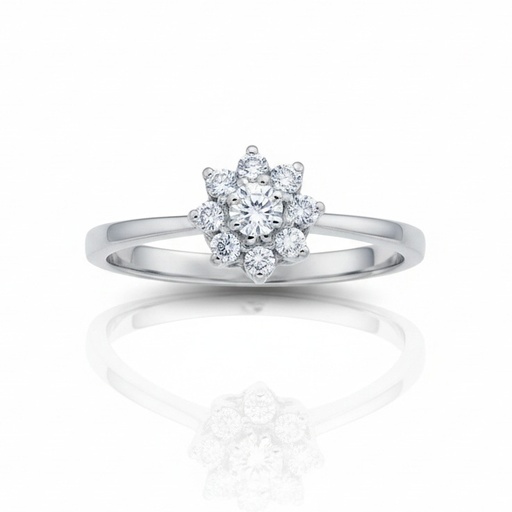 SORTIJA ORO BLANCO 18KL DIAMANTES
