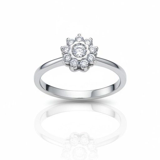 SORTIJA ORO BLANCO 18KL DIAMANTES