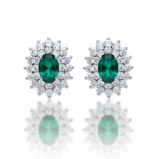[LCR657BP] PENDIENTES ORO BLANCO 18KL DIAMANTES 
