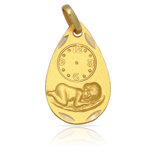 MEDALLA ORO 18KL RELOJ - 12X20 MM
