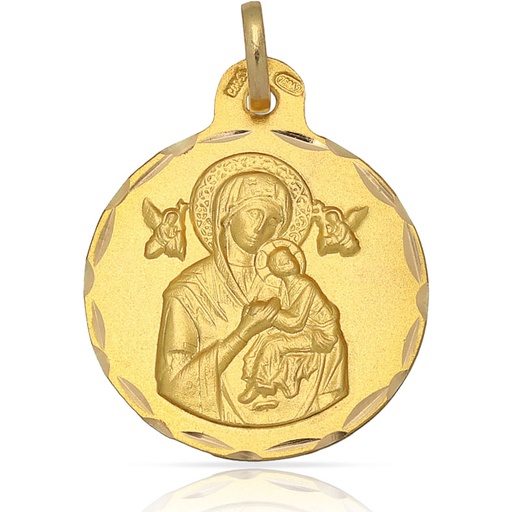 MEDALLA ORO 18KL PERPETUO SOCORRO - 21MM