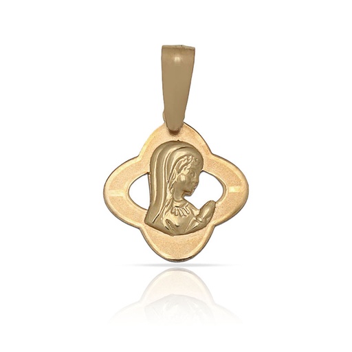 [M527] MEDALLA ORO 18KL VIRGEN NIÑA - 13X14MM