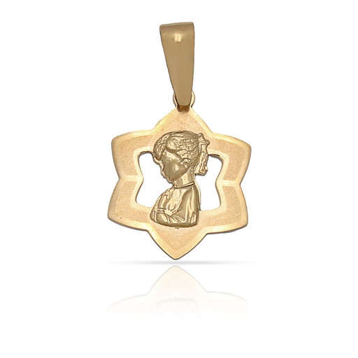 [M532] MEDALLA ORO 18KL VIRGEN NIÑA - 12X15MM