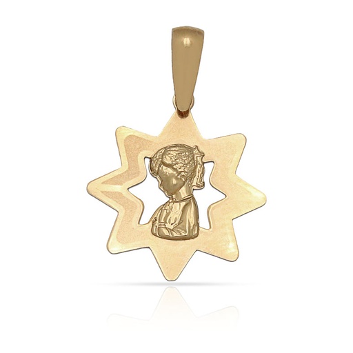 [M533] MEDALLA ORO 18KL VIRGEN NIÑA - 16X17MM