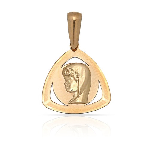 [M534] MEDALLA ORO 18KL VIRGEN NIÑA - 14X14MM