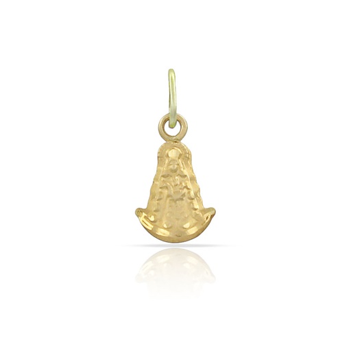 [M539] MEDALLA ORO 18KL LENTEJA V. ROCIO- 6X10MM