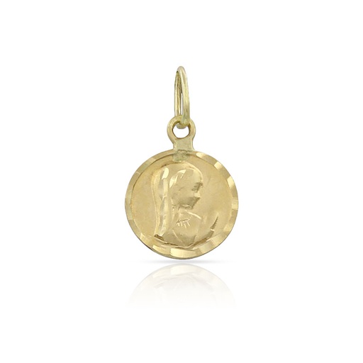 [M540] MEDALLA ORO 18KL LENTEJA VIRGEN NIÑA - 8MM