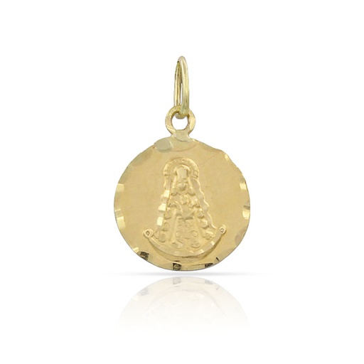 [M541] MEDALLA ORO 18KL LENTEJA V. ROCIO - 10MM