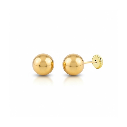 [P103] PENDIENTES ORO 18KL BOLA - 5MM