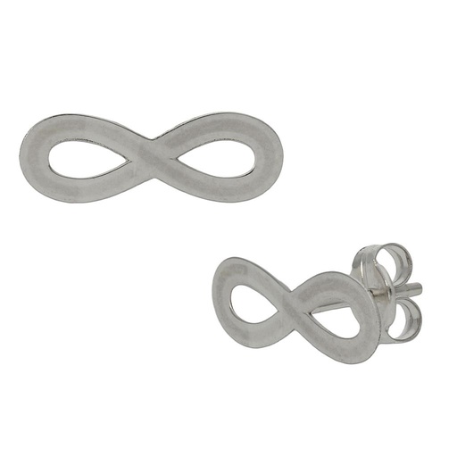 [P1243] PENDIENTES ORO BLANCO 18KL INFINITO