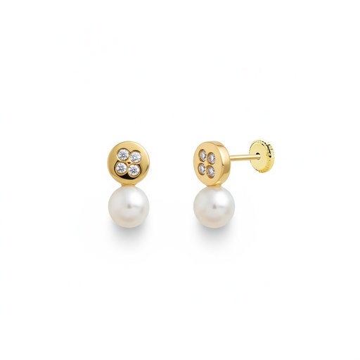 [P170] PENDIENTES ORO 18KL CIRCULO