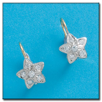 [P2122] PENDIENTES ORO 18KL ESTRELLAS
