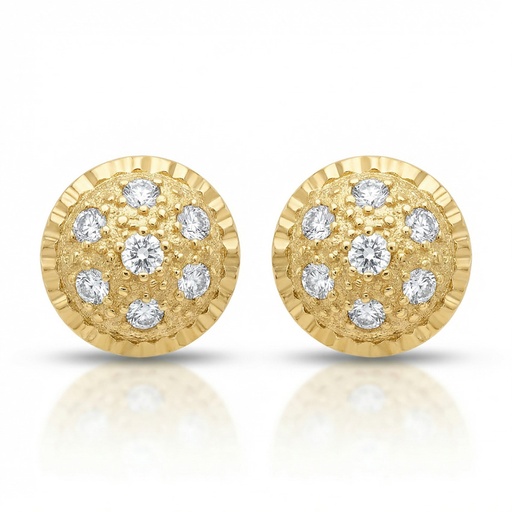 [P2133] PENDIENTES ORO 18KL CIRCONITAS