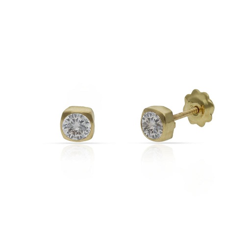 [P224] PENDIENTES ORO 18KL CUADRADOS