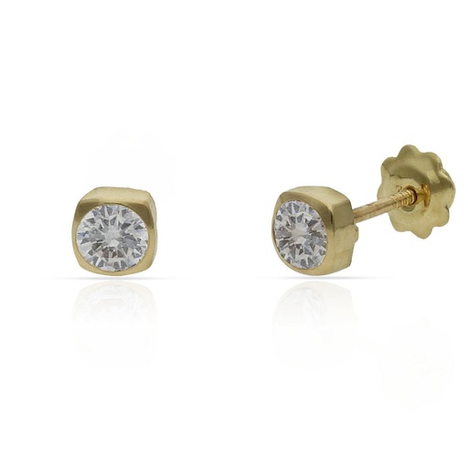[P225] PENDIENTES ORO 18KL CUADRADOS