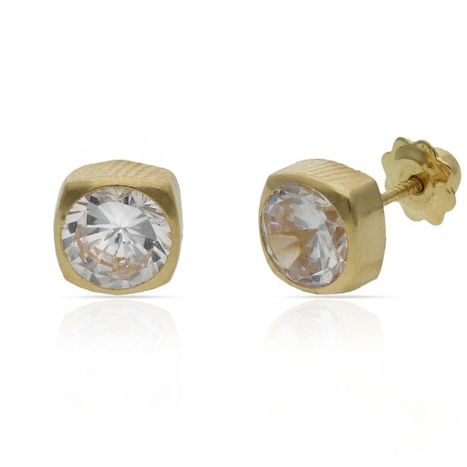 [P227] PENDIENTES ORO 18KL CUADRADOS