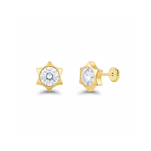 [P233] PENDIENTES ORO 18KL ESTRELLAS