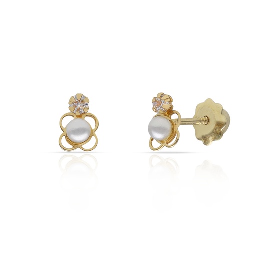 [P258] PENDIENTES ORO 18KL PERLAS
