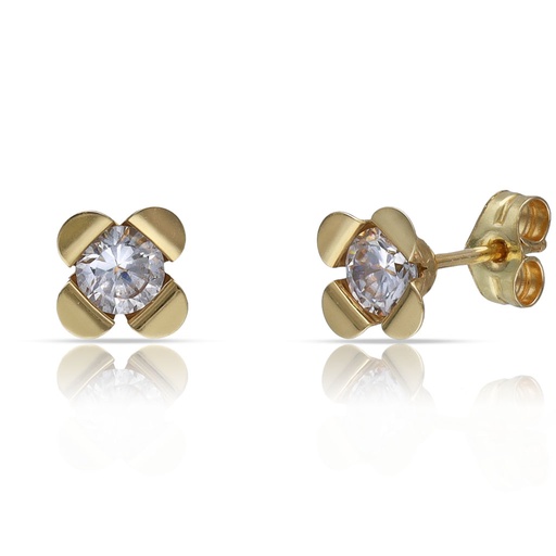 [P269] PENDIENTES ORO 18KL FLOR