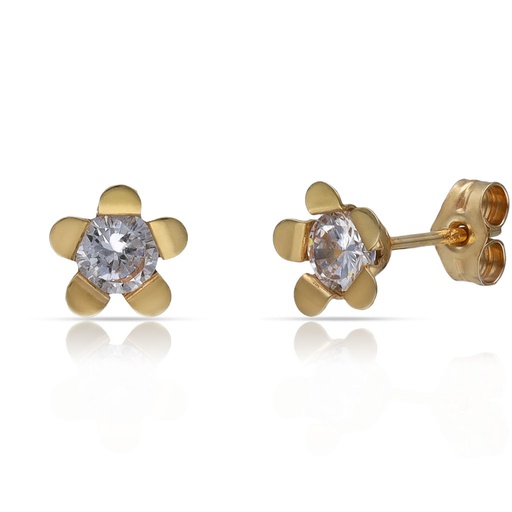 [P270] PENDIENTES ORO 18KL FLOR
