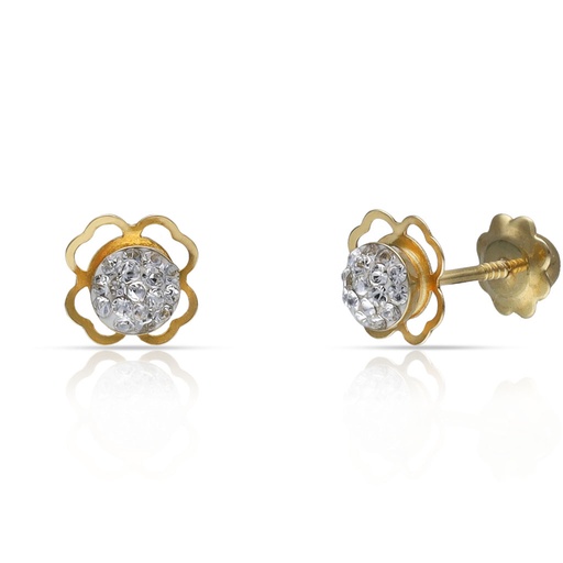 [P274] PENDIENTES ORO 18KL CIRCONITAS