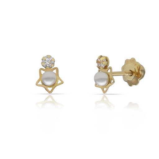 [P280] PENDIENTES ORO 18KL PERLAS