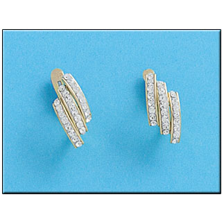 [P283] PENDIENTES ORO 18KL CIRCONITAS