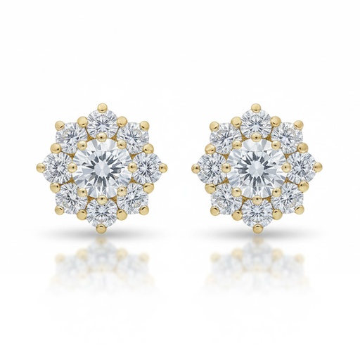 [P3060] PENDIENTES ORO 18KL CIRCONITAS
