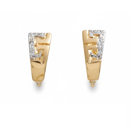 [P3081] PENDIENTES ORO 18KL CIRCONITAS