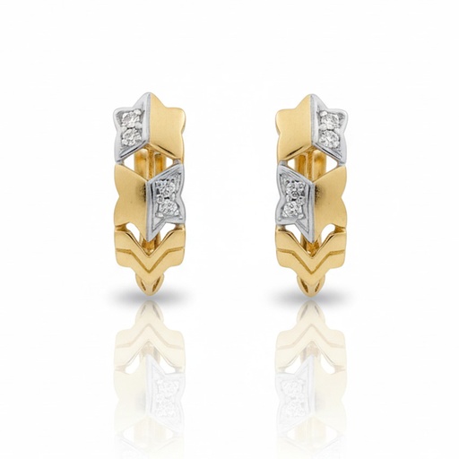 [P3089] PENDIENTES ORO 18KL CIRCONITAS