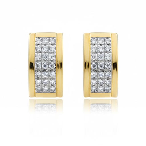 [P3117] PENDIENTES ORO 18KL CIRCONITAS