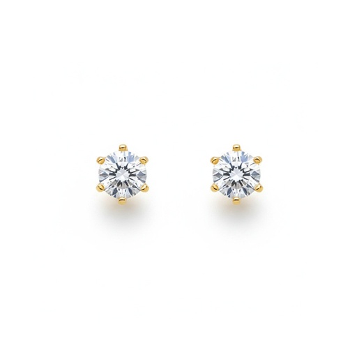 [P312] PENDIENTES ORO 18KL CIRCONITAS